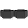 vidaXL Jardini&egrave;res de jardin 2 pcs anthracite PP