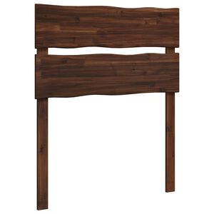 vidaXL T&ecirc;te de lit en bois brut ROSTOCK Marron fonc&eacute; 90 cm