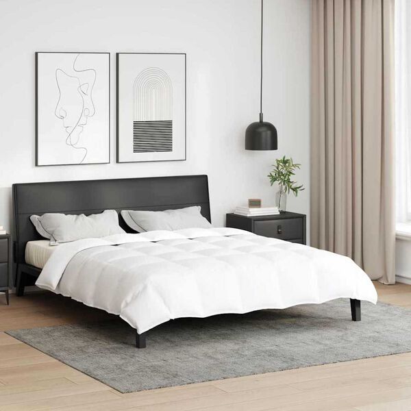 vidaXL Duvet d'&eacute;t&eacute; simple Blanc 260 x 220 cm Plume