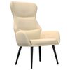 vidaXL Chaise de relaxation Cr&egrave;me Tissu