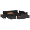 vidaXL Ensemble de canap&eacute; de jardin 13 pc 12-Nombre de places Noir