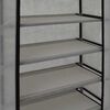 vidaXL Armoire &agrave; chaussures avec housse Gris 58x28x106 cm Tissu