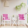 vidaXL Coussins de chaise de jardin &agrave; dossier bas lot de 2 rose