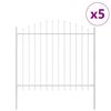 vidaXL Cl&ocirc;ture de jardin WOERDEN 5 pc 170 x 190 cm Blanc