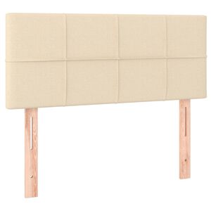 vidaXL T&ecirc;te de lit Cr&egrave;me 90x5x78/88 cm Tissu