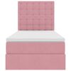vidaXL Lit avec rangement et matelas Rose 90 x 200 cm Velours