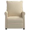 vidaXL Fauteuil inclinable Cr&egrave;me Tissu