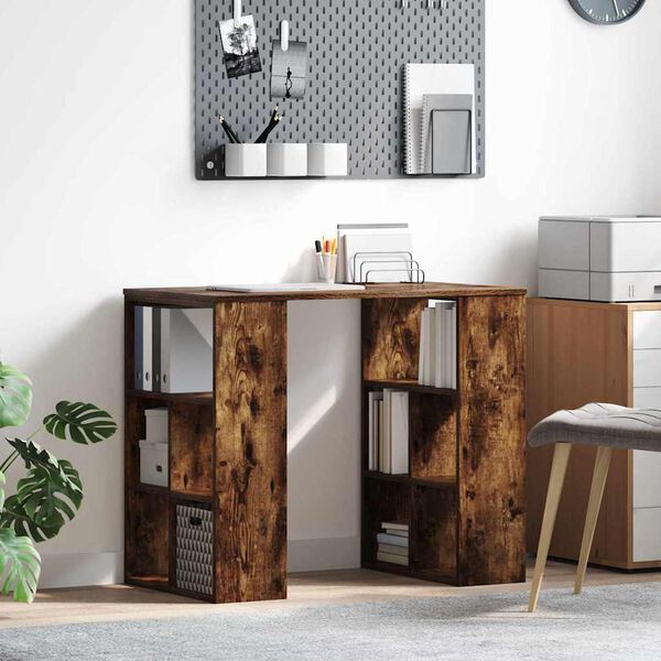 vidaXL Bureau Chêne fumé 90 x 50 x 75 cm Bois d'ingénierie