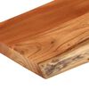 vidaXL &Eacute;tag&egrave;re murale rectangulaire massif acacia bordure assortie