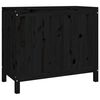 vidaXL Bo&icirc;te &agrave; linge Noir 88,5x44x76 cm Bois massif de pin