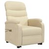 vidaXL Fauteuil de massage Cr&egrave;me Tissu