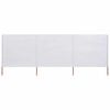 vidaXL Paravent 3 panneaux Tissu 400 x 160 cm Blanc sable
