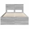 vidaXL Cadre de lit Gris Sonoma 120 x 200 cm Pin massif