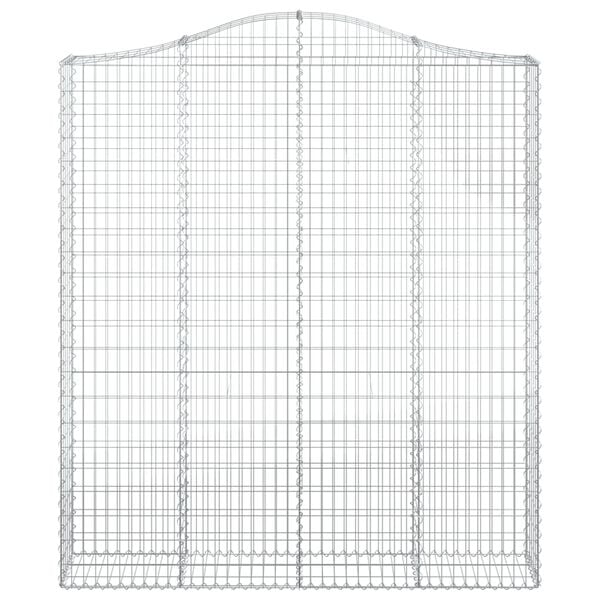 vidaXL Paniers &agrave; gabions arqu&eacute;s 3 pcs 200x30x220/240 cm fer galvanis&eacute;