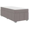 vidaXL Cadre de lit avec matelas Taupe 100 x 200 cm tissu