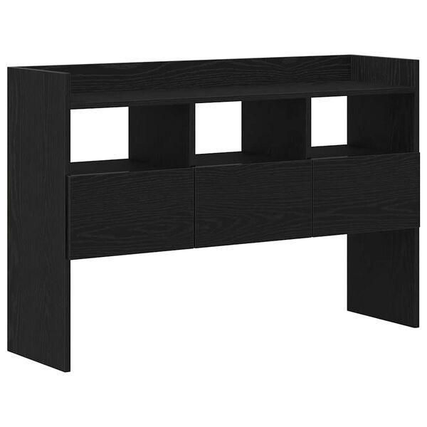vidaXL Buffet Ch&ecirc;ne noir 105 x 30 x 70 cm Bois d'ing&eacute;nierie