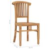 vidaXL Ensemble &agrave; manger de jardin 5 pcs bois de teck solide