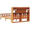 vidaXL Lit biblioth&egrave;que sans matelas cire marron 150x200 cm pin massif