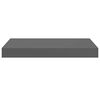 vidaXL &Eacute;tag&egrave;re murale flottante 2 pcs Gris brillant 40x23x3,8 cm MDF