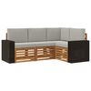 vidaXL Ensemble de canap&eacute;s d'ext&eacute;rieur 4 pc Polyester