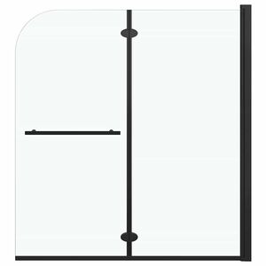 vidaXL Cabine de douche pliable 2 panneaux ESG 120x140 cm Noir