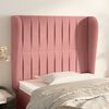 vidaXL T&ecirc;te de lit avec oreilles Rose 103x23x118/128 cm Velours