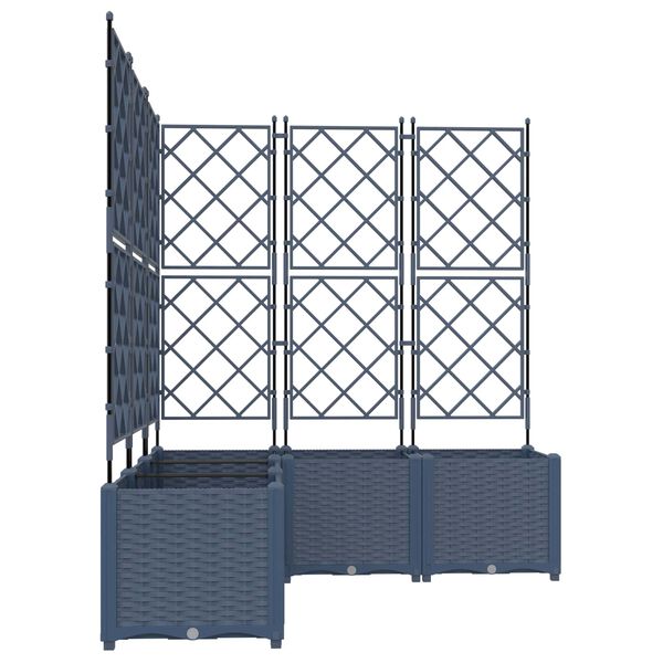 vidaXL Cache-pot de jardin 5 pcs Gris 120 x 120 x 143 cm Plastique