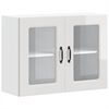vidaXL Armoire murale cuisine avec porte vitr&eacute;e Kalmar blanc brillant
