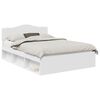 vidaXL Cadre de lit Blanc 160 x 200 cm Bois de pin massif