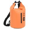 vidaXL Sac sec avec fermeture éclair Orange 15 L PVC