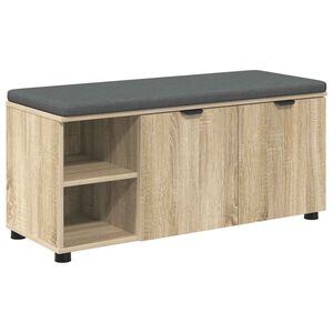 vidaXL Banc d'entr&eacute;e avec coussin Ch&ecirc;ne Sonoma 100 x 38 x 46 cm