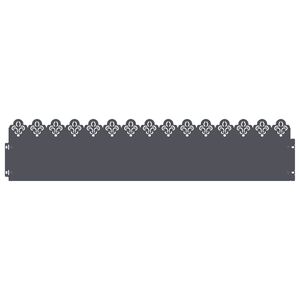 vidaXL Bordures de pelouse 10 pcs Anthracite 103 x 0,05 x 22 cm Acier