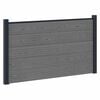 vidaXL Ensemble de Cl&ocirc;ture 180 x 105 cm WPC et Aluminium Gris