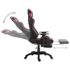 vidaXL Chaise de jeu avec repose-pied Rouge bordeaux Similicuir