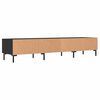 vidaXL Meuble TV noir 150x36x30 cm bois d'ing&eacute;nierie