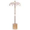 vidaXL Parasol balinais 260 Cr&egrave;me 95-100 cm Coton et bois massif