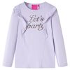 T-shirt enfants &agrave; manches longues lilas clair 128