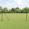vidaXL Cl&ocirc;ture avec poteau Gris 1,2 x 10 m Acier