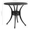 vidaXL Ensemble de bistro 5 pcs Aluminium coul&eacute; Noir