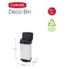 Curver Poubelle duo &agrave; p&eacute;dale Deco 23L+23L Argent&eacute;