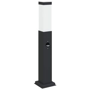 vidaXL Borne lumineuse avec d&eacute;tecteur 50 cm Noir IP44