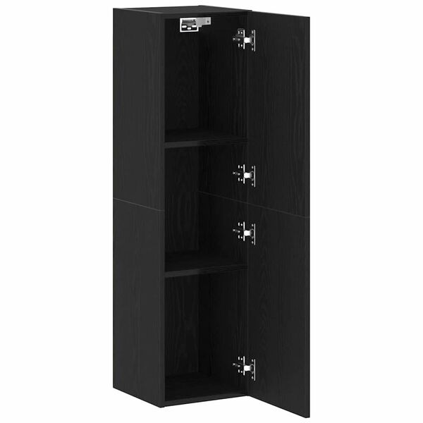 vidaXL Meuble TV mural Chêne noir 30,5 x 30 x 110 cm Bois d'ingénierie