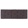 vidaXL Coussins de plancher de palette lot de 2 Coton Anthracite