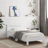 vidaXL Cadre de lit sans matelas avec t&ecirc;te de lit blanc 90x200 cm