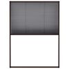 vidaXL Moustiquaire pliss&eacute;e pour fen&ecirc;tre Aluminium Marron 60x80 cm