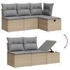 vidaXL Salon de jardin avec coussins 6 pcs beige r&eacute;sine tress&eacute;e