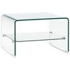 vidaXL Table basse Clair 50x45x33 cm Verre trempé