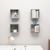 vidaXL &Eacute;tag&egrave;res cube murales 4 pcs Gris b&eacute;ton 30x15x30 cm