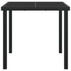 vidaXL Table de Jardin Noir 80 x 80 x 73 cm Métal