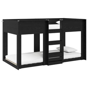 vidaXL Lit Superpos&eacute; pour Enfants Ch&ecirc;ne noir 90 x 200 cm